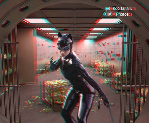 catwoman looting a bank vault
